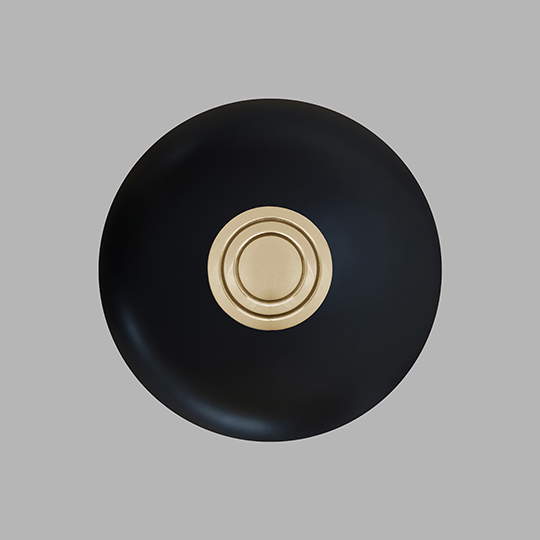Black Corian / Brass