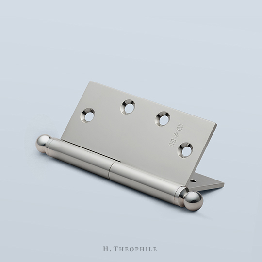 Round paumelle hinge to accept finial