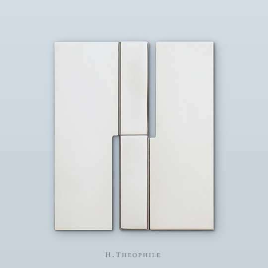Square paumelle hinge with cover plate