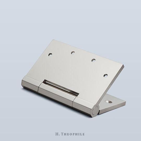 Wide-throw, octagonal 3-knuckle butt hinge