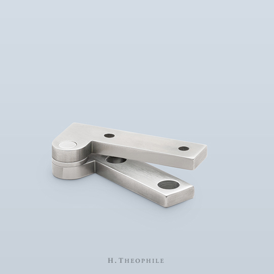 Offset pivot cabinet hinge set to accept finished washer
