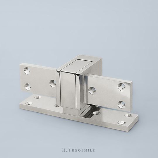 Harmon hinge with concealed leaf