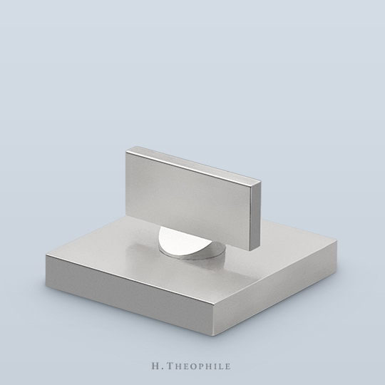 Flat key thumbturn with sloped cylindrical base