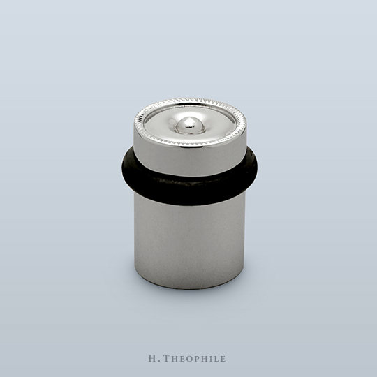 Cylindrical door stop with knurling detail