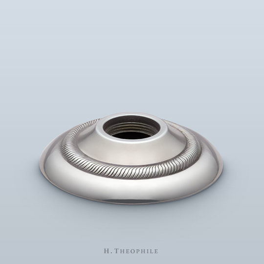 Rosette with knurling and concealed mounting