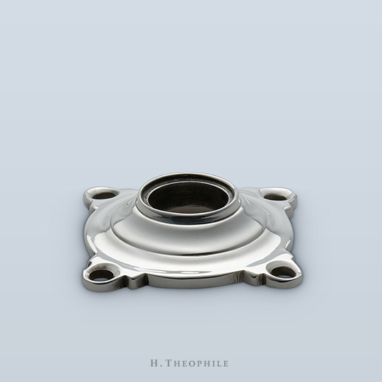 Rosette with visible screws