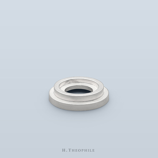 Minimalist rosette with collar & concealed mounting