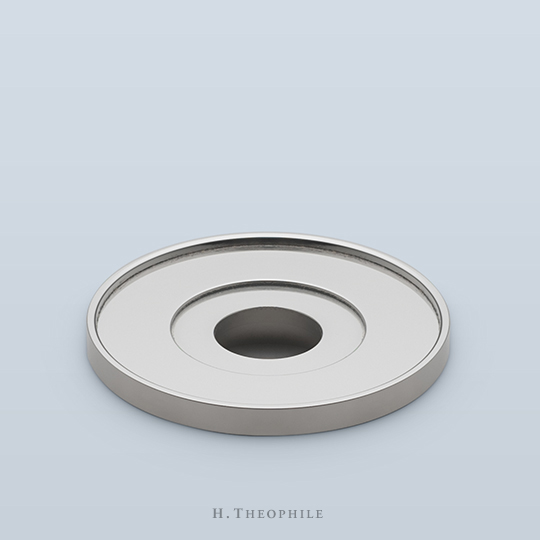 Inset rosette with concealed mounting