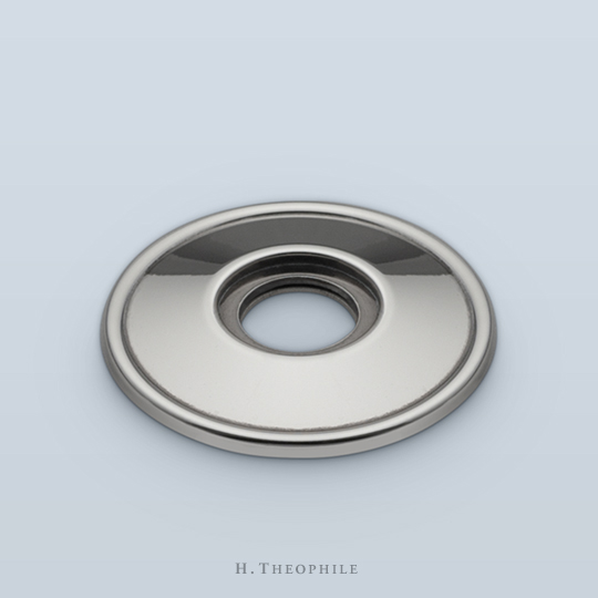 Rosette with raised lip, concealed mounting