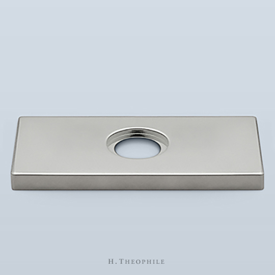Rectangular backplate with concealed mounting