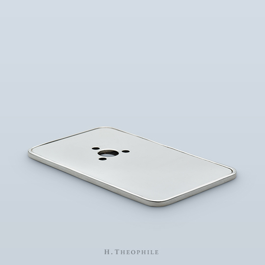 Raised edge backplate with rounded corners
