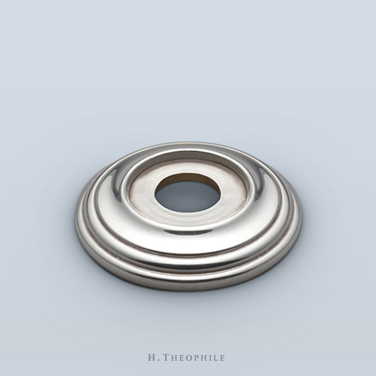 Backplate with raised, stepped collar