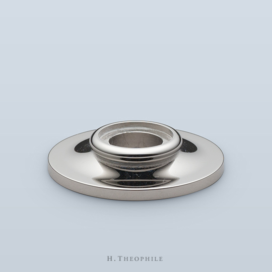 Rosette with collar & concealed mounting, 2-1/8" diameter