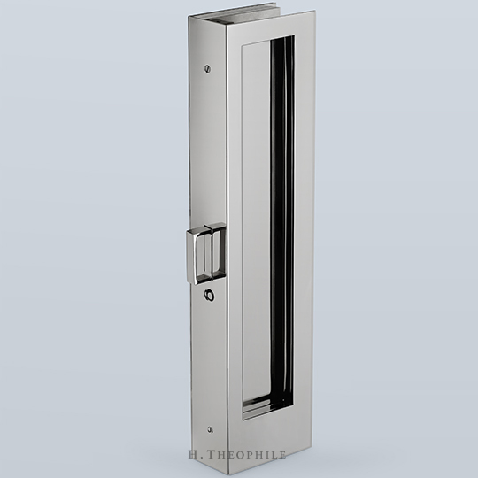 Cuff with double-sided recessed pulls and sprung edge pull