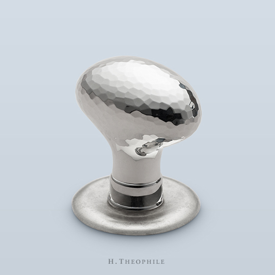 Simple hammered egg knob