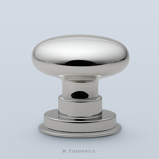 Metal knob based on antique glass knob design