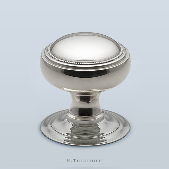 Round traditional knob with one beaded ring