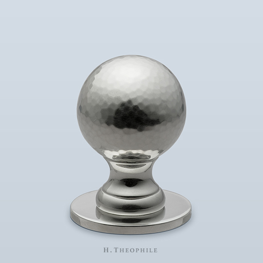 Traditional ball knob hammered