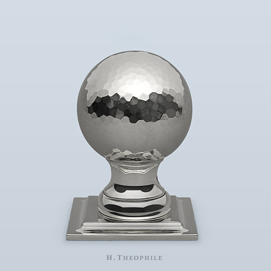 Traditional ball knob hammered
