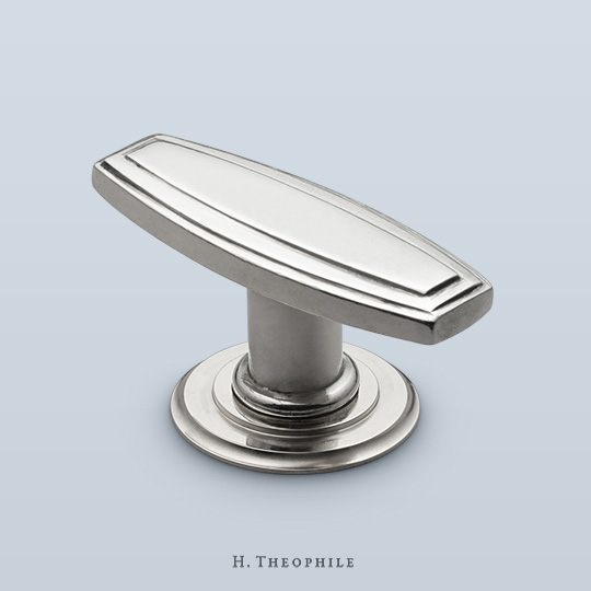 Oblong knob with stepped face