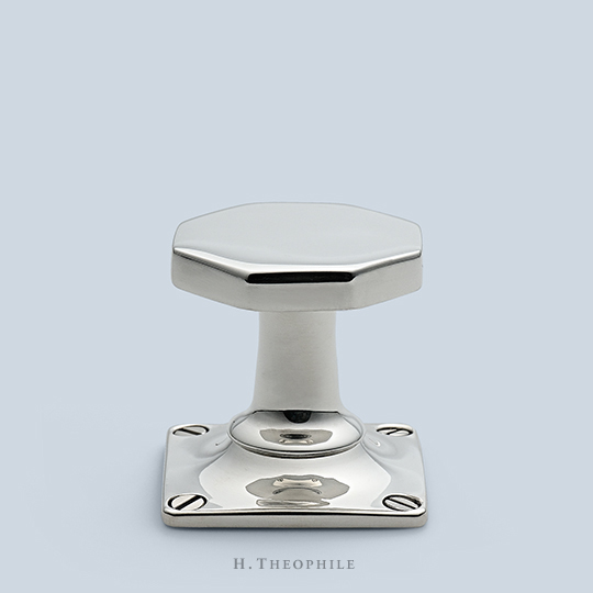 Octagonal knob with flat face