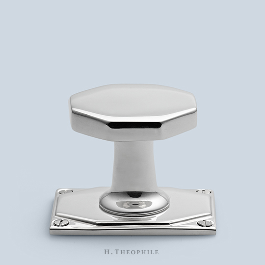 Octagonal knob with flat face