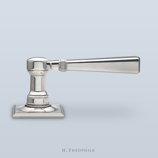 Decorative lever with knurled band & beading
