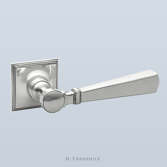 Decorative lever with knurled band & beading