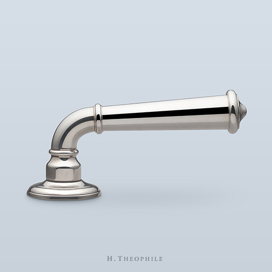 Classic lever with decorative banding and cap