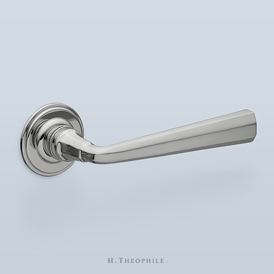 Octagonal profile lever with beading