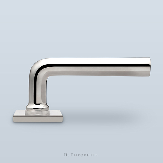 Antique cylindrical lever with curved corner