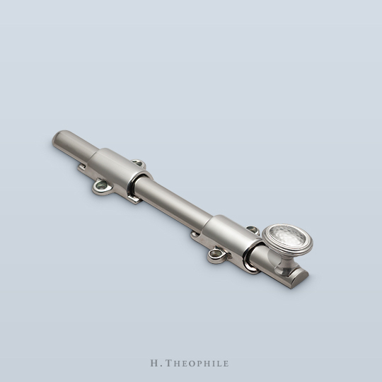 Surface bolt with round handle & visible screws