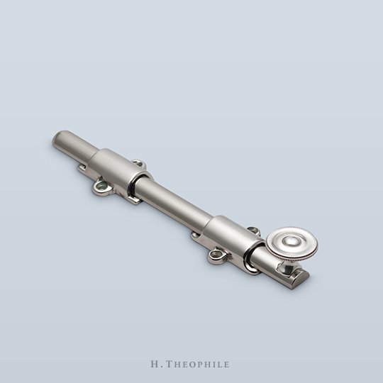 Surface bolt with round handle & visible screws