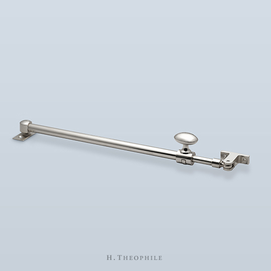 Telescoping casement stay with oval knob
