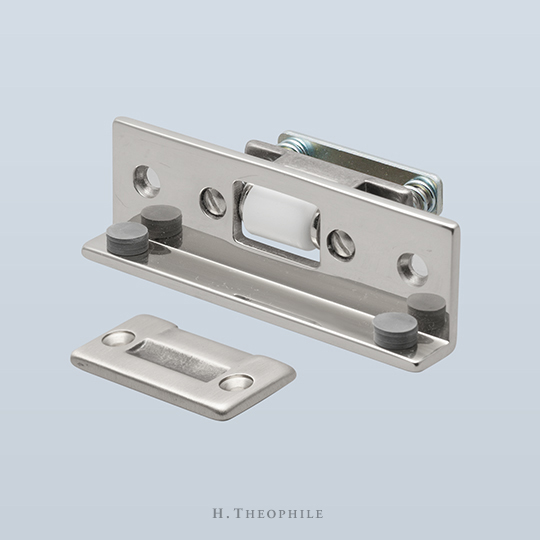 Roller latch with angle stop