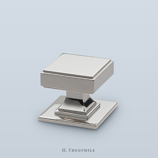 Stepped square pull with flared shaft