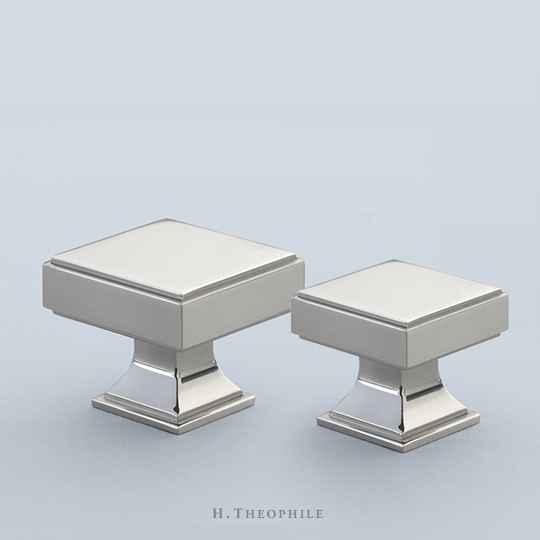 Stepped square pull with flared shaft