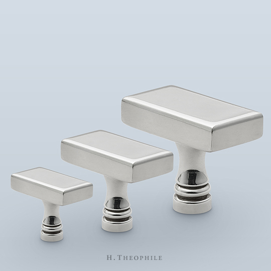 Rectangular cabinet knob