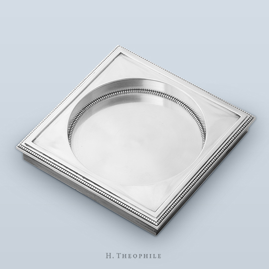 Square with triple step frame and round window, beading on frame & in window