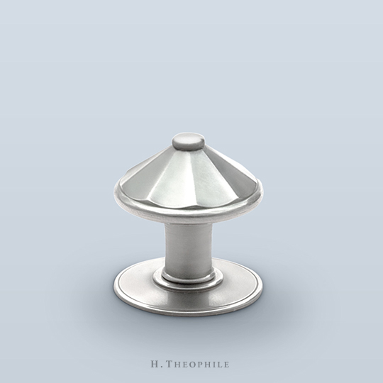 Round faceted cabinet pull
