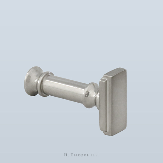 Rectangular deco hook with elongated projection