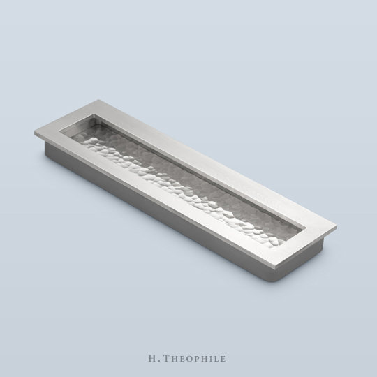 Rectangular with offset window and hammered backplate