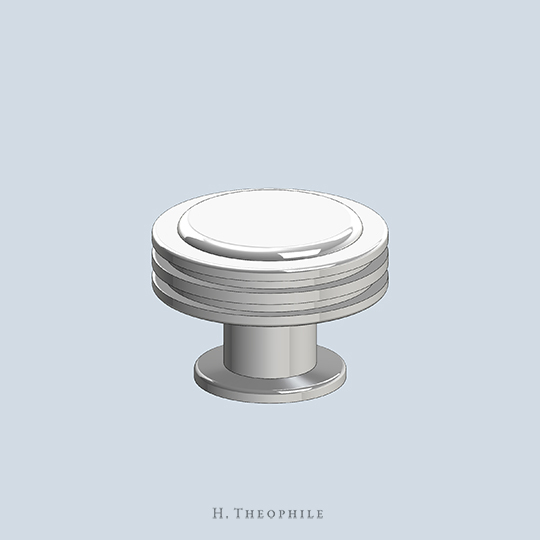 Cylindrical Bauhaus pull with grooved sidewall