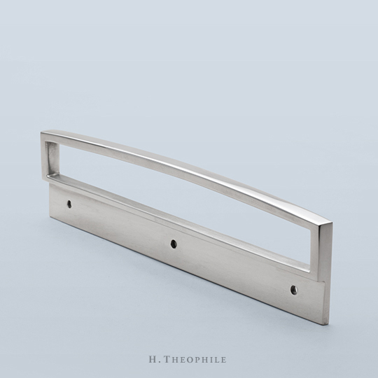 Edge pull, minimalist, curved handle
