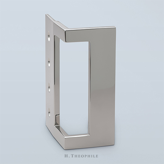 L-shaped with cutout edge pull