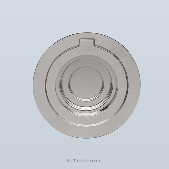 Round recessed drop ring pull, 3-1/4" diameter