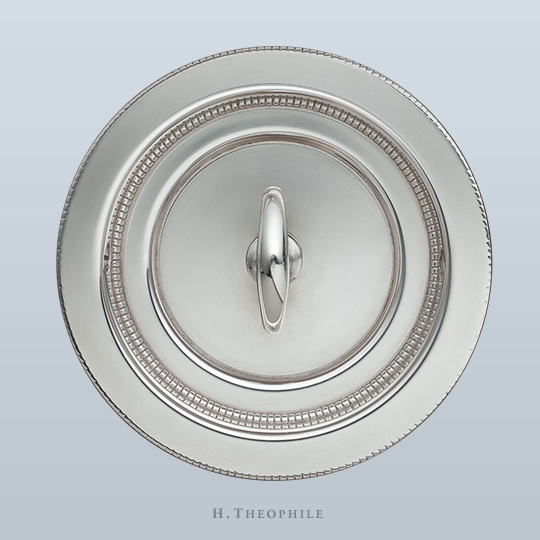 Recessed cup pull with beading