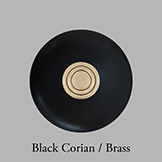 Black Corian / Brass