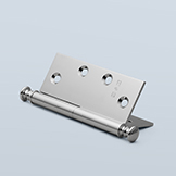 Round paumelle hinge to accept finial