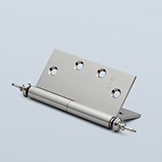 Round paumelle hinge to accept finial